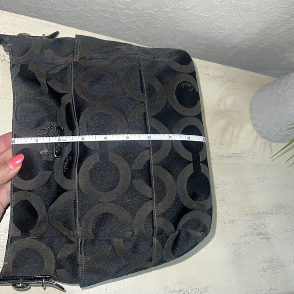 Coach Madison Luxury Designer Logo Tribeca Black Shoulder Hobo Bag 14127 - Picture 6 of 10